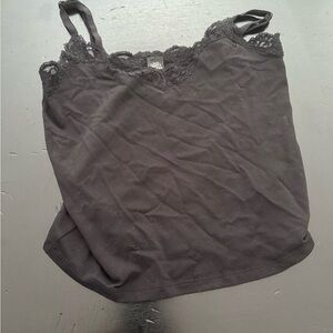 Only Hearts Charcoal Lace Camisole